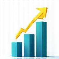 Growing bar chart illustration